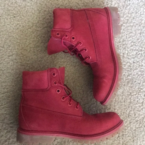 Limited Edition Red Timberland Boot - Like New - Picture 3 of 5